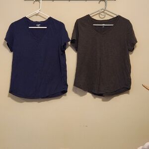 Lot Of 2 Old Navy Everywear T-Shirts Navy Blue And Dark Green